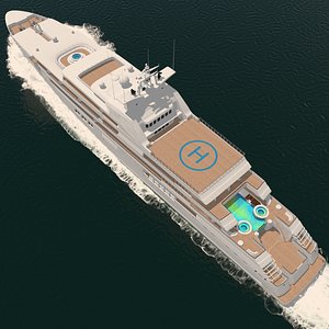 Dubai Superyacht Dynamic Simulation 3D model