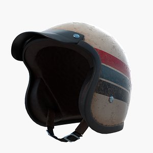 Vintage racing helmet 3D