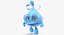 Water Droplet Cartoon Lady Character Rigged 3D Model