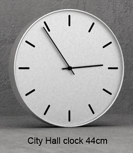 3d city hall clock 44cm model