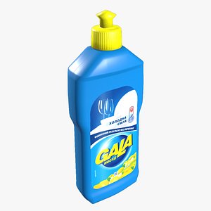 Gala detergent plastic bottle washing dishes 3D model