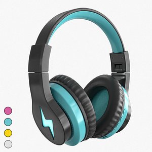 Headphones 4 colors 2 poses 3D model