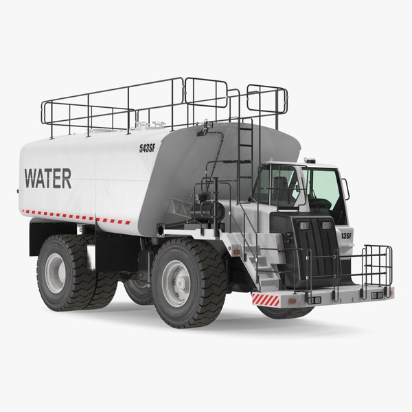 Construction Water Truck White model