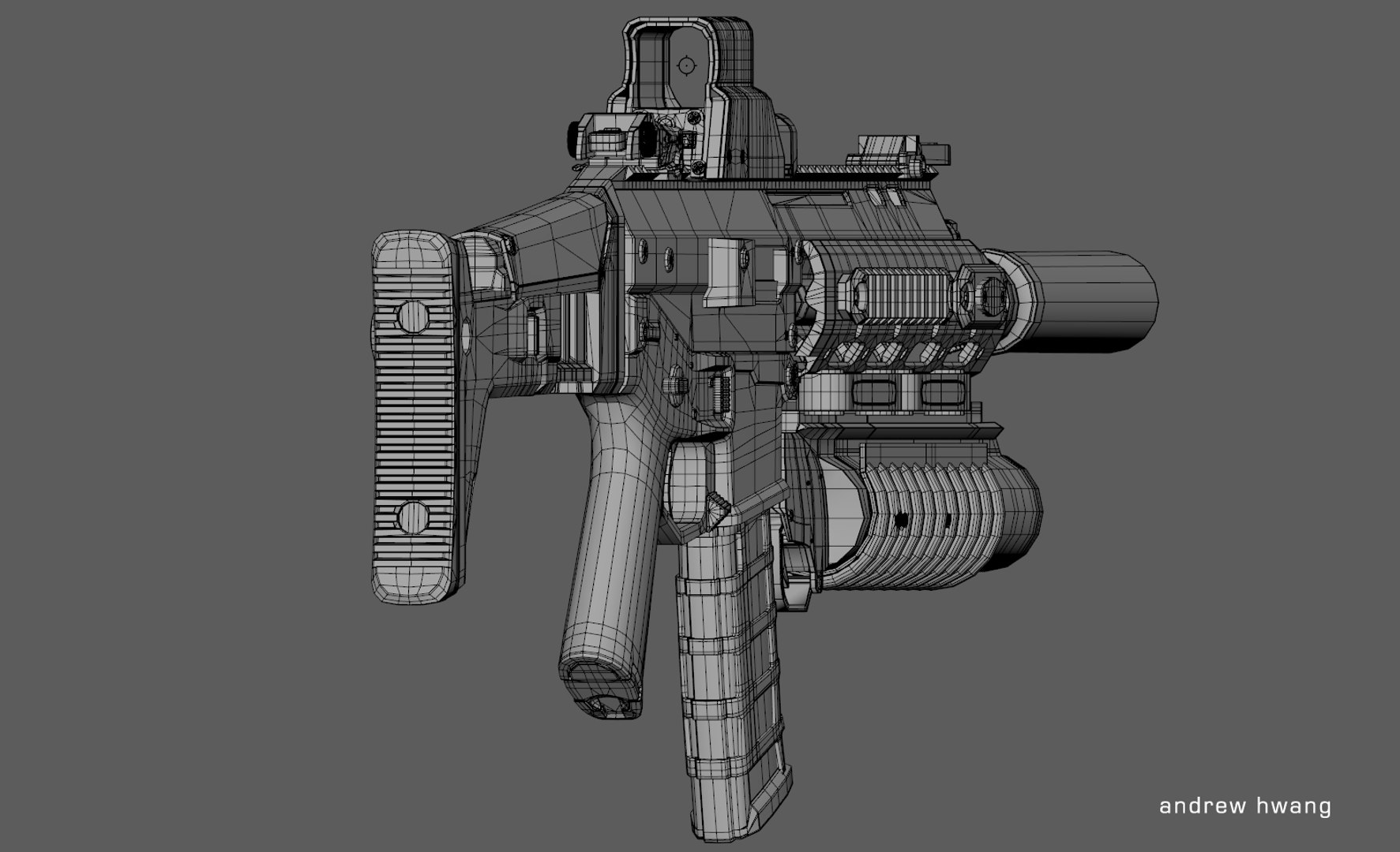 3D rifle color black version - TurboSquid 1635841