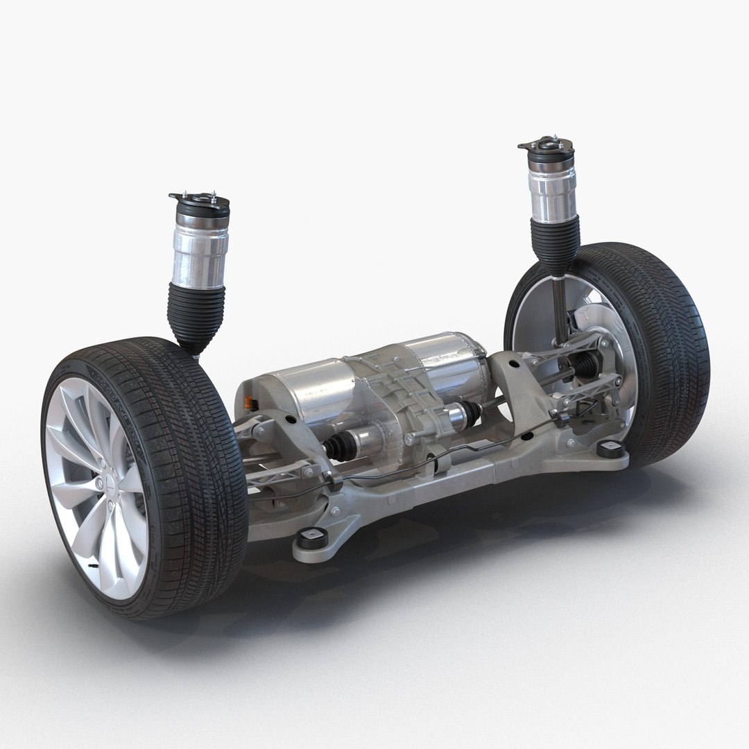 Tesla Model S Back Axle 3D Model 3D model preview
