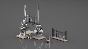 3D model Chemical Laboratory Utensils and Equipment
