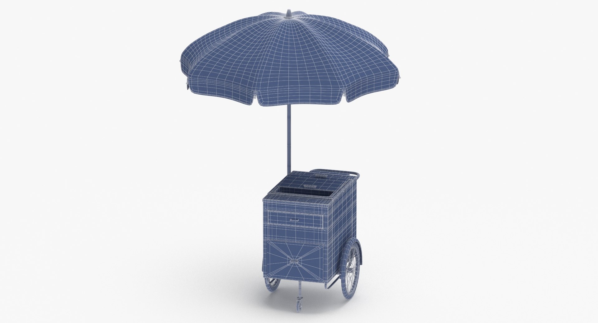 Umbrella Food Cart Clean and Dirty 3D model TurboSquid 1877804