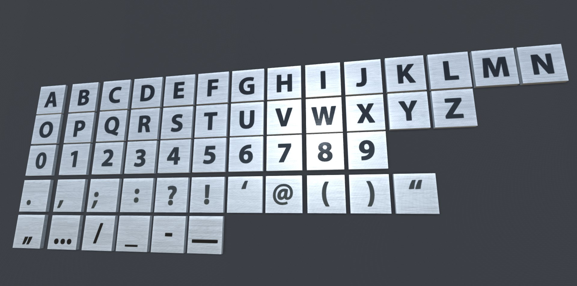 3D Letters Kit Blocks Alphabet Model - TurboSquid 1359294