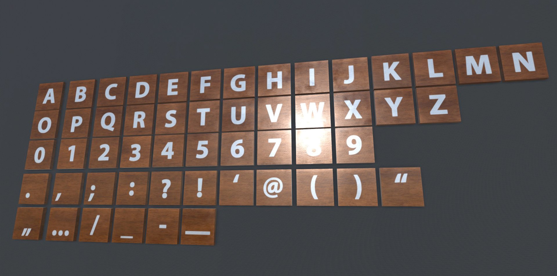 3D Letters Kit Blocks Alphabet Model - TurboSquid 1359294
