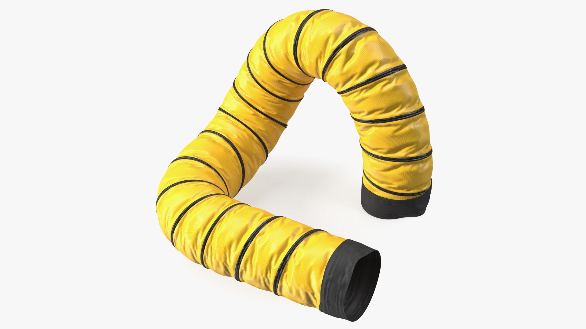Neoprene Coated Polyester Fabric Ducting Hose 3D model preview