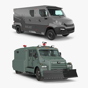 3D Rigged Armored Vehicles Collection