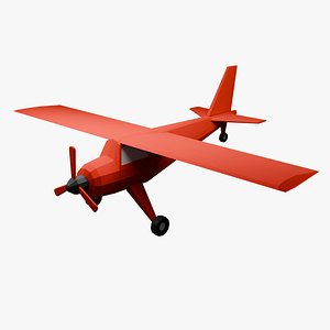 3D Classic Cartoon Aeroplane