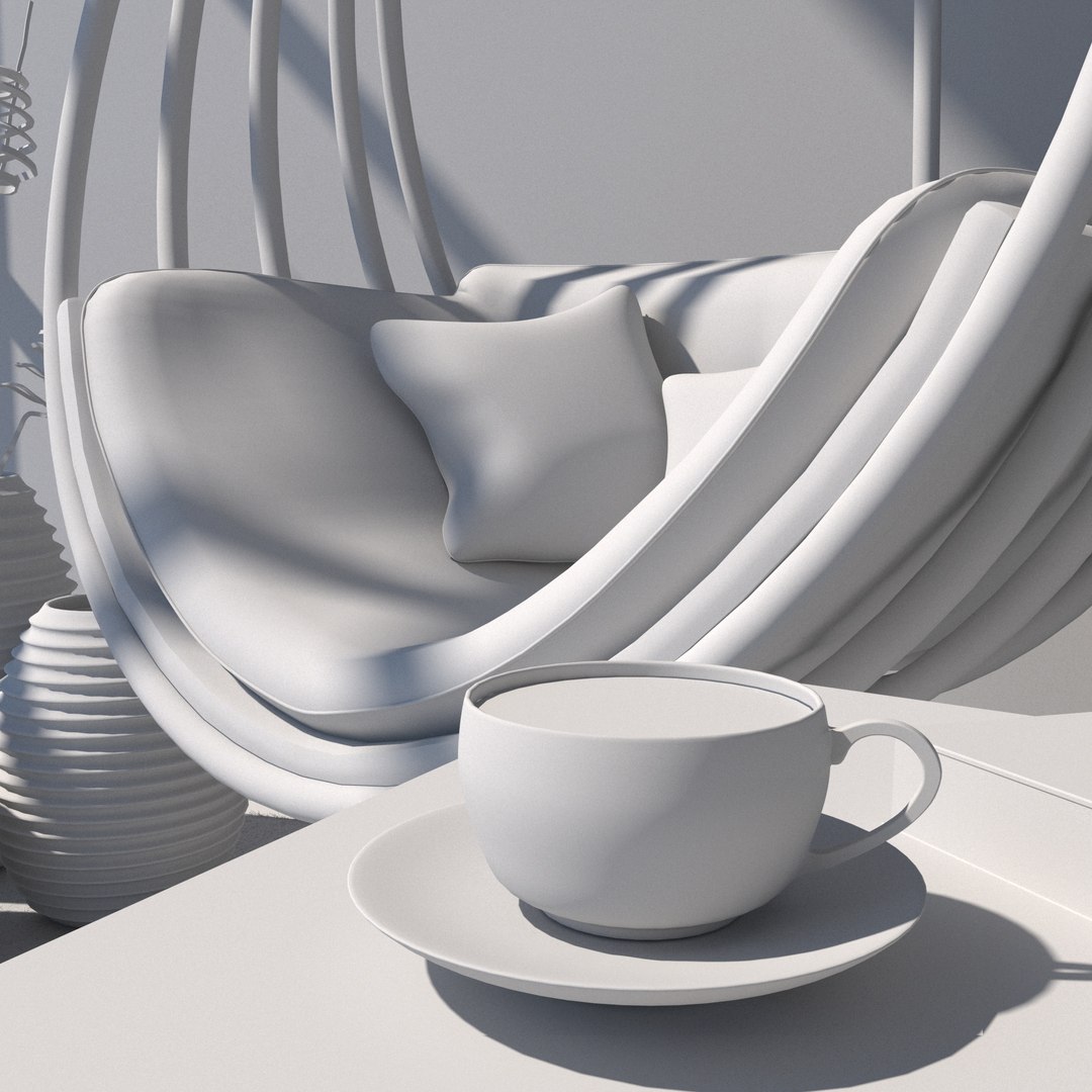 3D Swing Chair Scene - TurboSquid 1989003