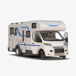 Tag Axle Motorhome 2 Rigged 3D Model