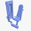 Leg extension machine 3D