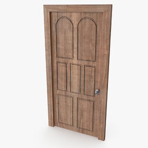 Door Cherry Wood Old V01