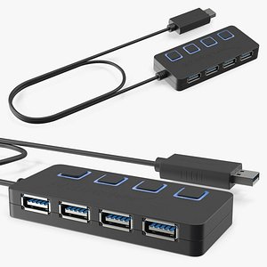 Sabrent USB Hub with 4 Switchable Ports