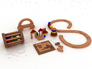 wooden toys 3D