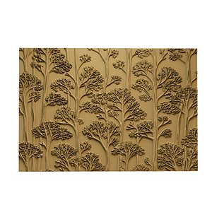 Decorative Forest Tree Relief Wall Decor Set STL Mural CNC 411