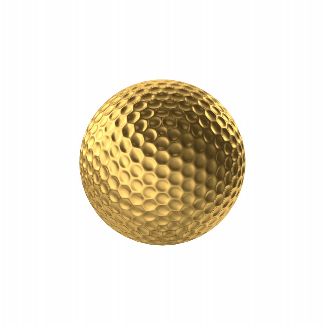 Golf Ball Gold 3D - TurboSquid 1845496