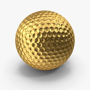 Golf Ball Gold 3D