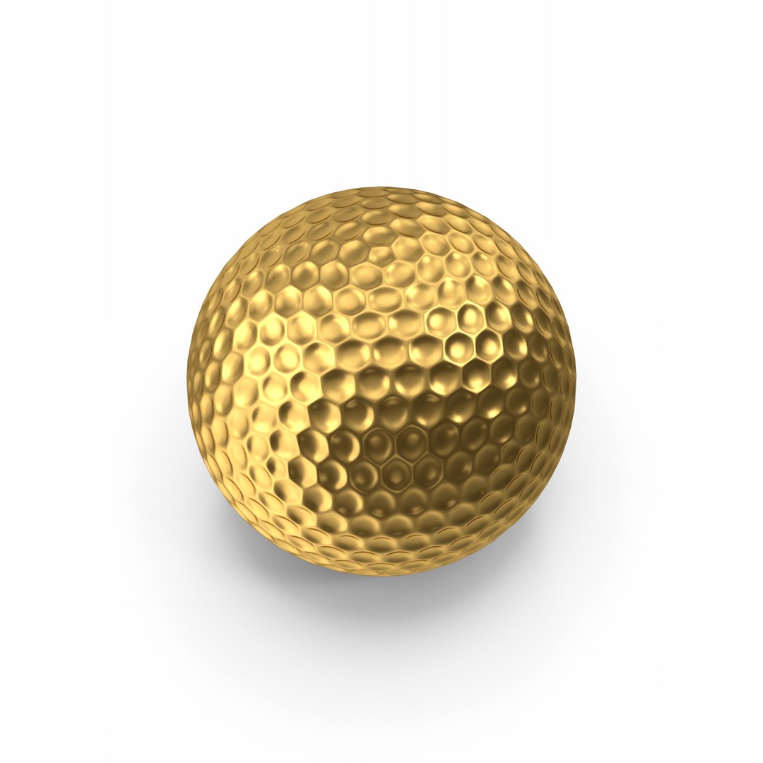 Golf Ball Gold 3D - TurboSquid 1845496