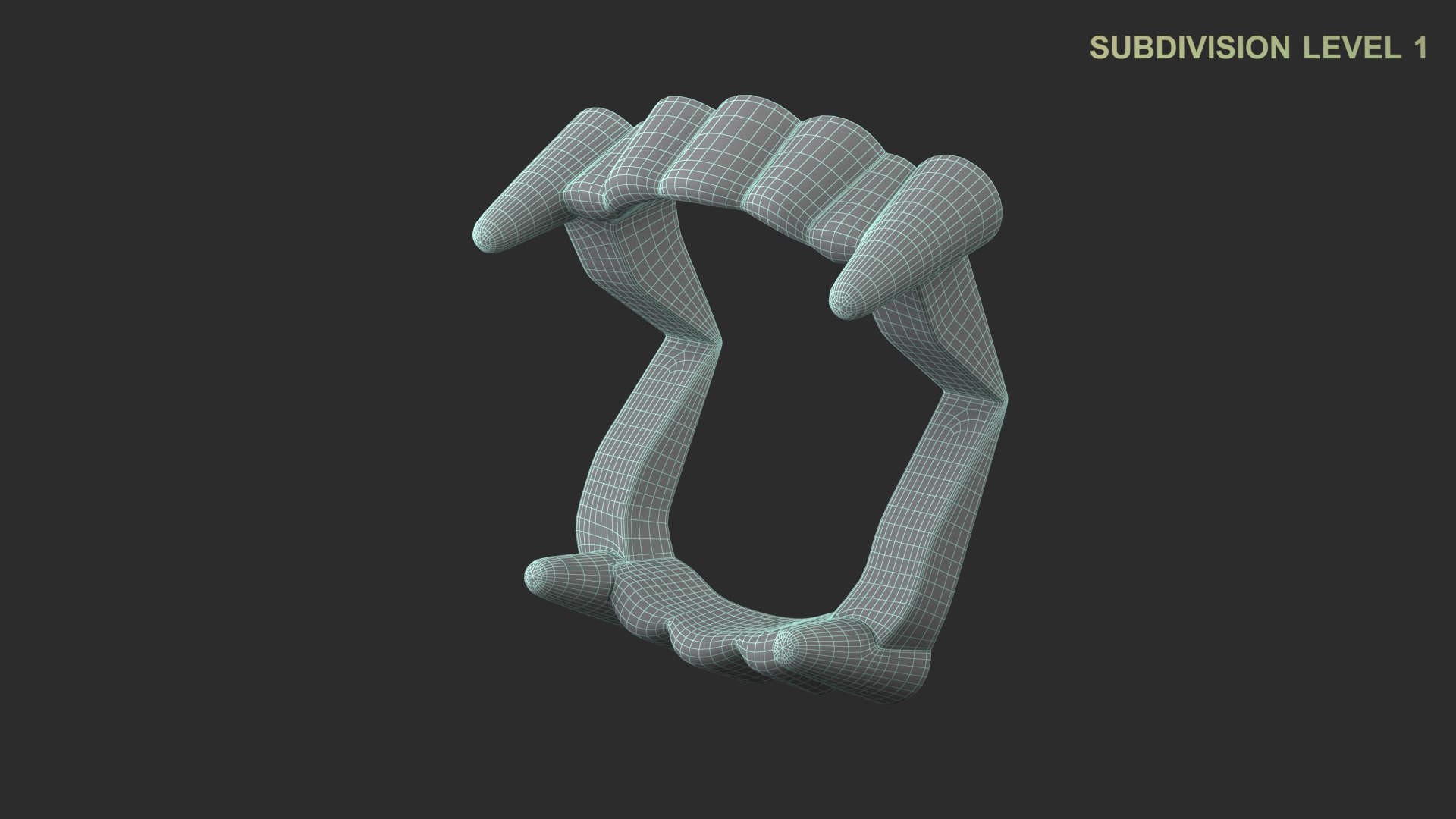 3D Vampire Teeth model https://p.turbosquid.com/ts-thumb/43/GR1rxq/Jb/wireframe0004/jpg/1665654763/1920x1080/fit_q87/1e7f4933ebf384069b3ddcf3d90ceef3457d009e/wireframe0004.jpg