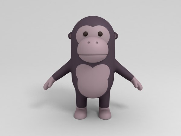 Gorilla cartoon 3D model - TurboSquid 1294079