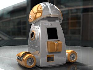 3d concept service robot model