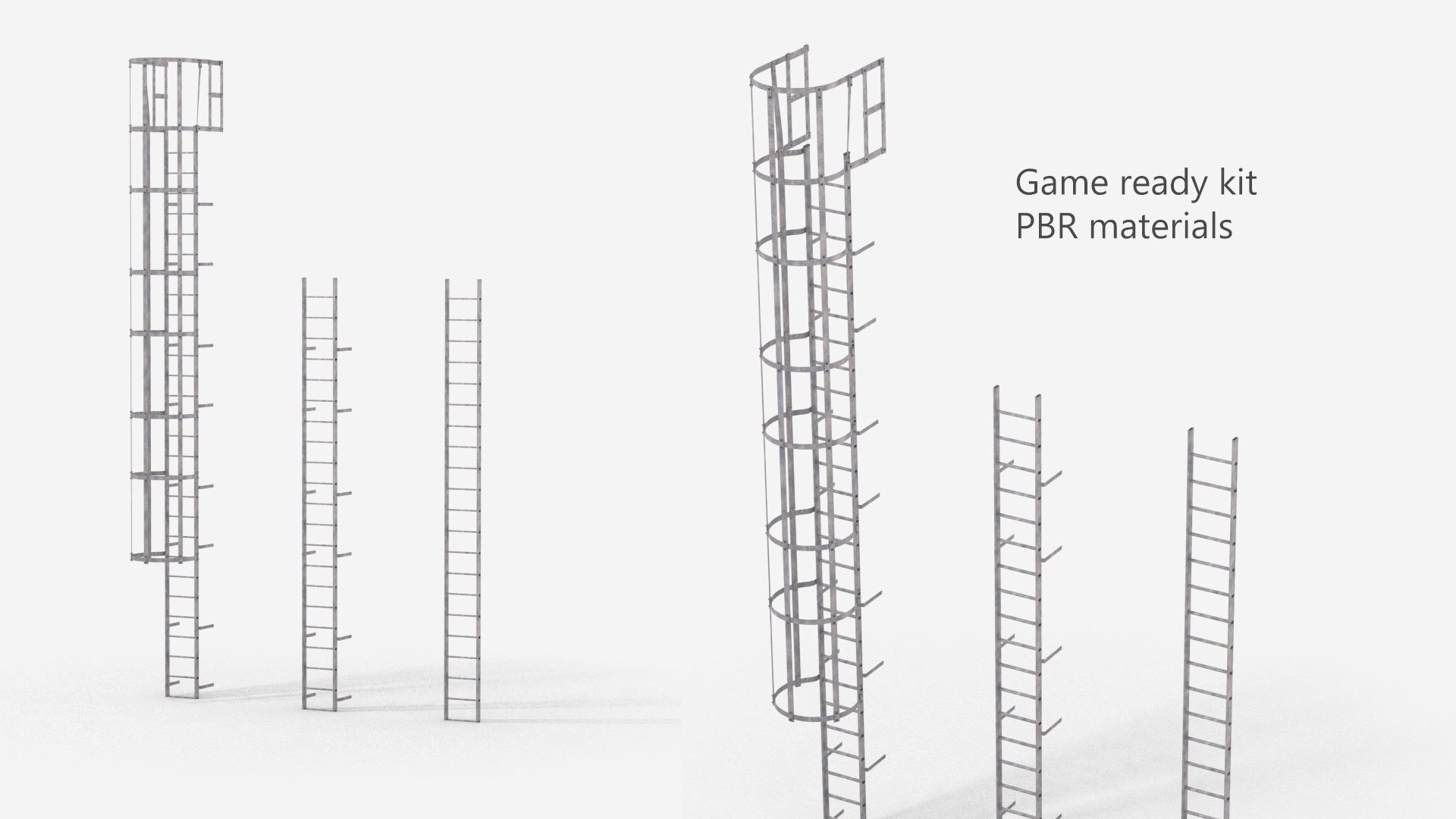 Access Ladder PBR Kit Game Ready 3D Model - TurboSquid 2373074