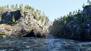 Hidden river in Blender