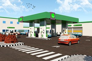 3D GAS STATION model