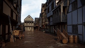 Medieval Street 3d Scene model