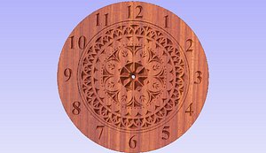 3D model cnc stl clock
