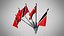 Wall Mount Flags 5 Of Trinidad and Tobago