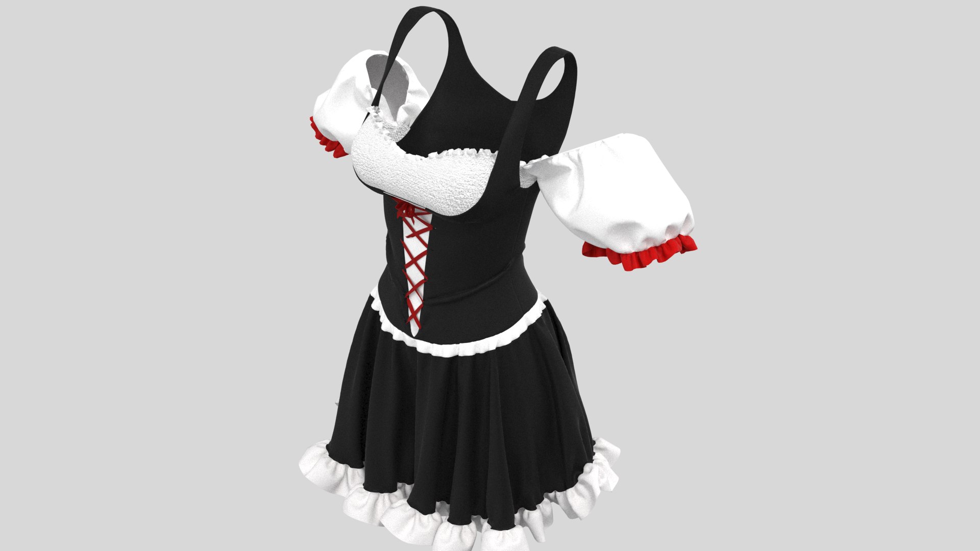 3D Maid Female Outfit Clo3D And MD - TurboSquid 1759483