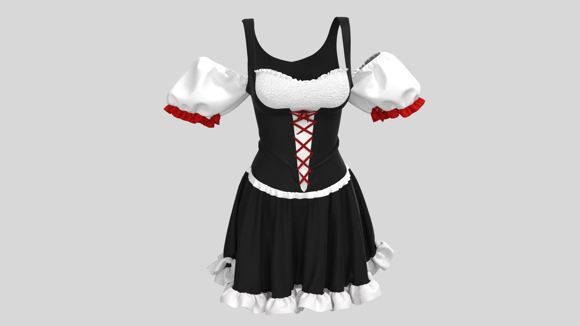 3D Maid Female outfit Clo3D and MD - TurboSquid 1759483