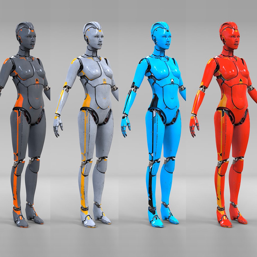 女性のアンドロイドロボット3Dモデル - TurboSquid 1235775