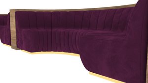 3D Restaurant Cafe Sofa