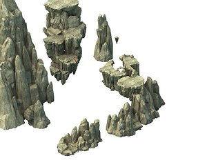 mountain rock stones 3D model