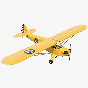 Light Aircraft Piper J 3 Yellow