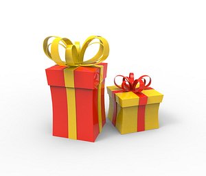 christmas gift cartoon 3d model