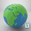3D model Stylized globe