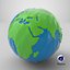 3D model Stylized globe