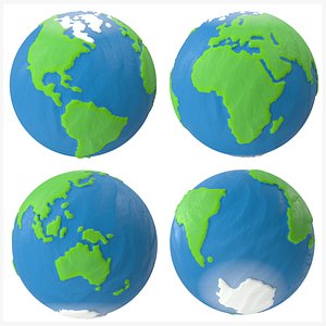 3D model Stylized globe