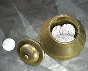 golden pot manna gold 3d model