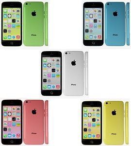 apple iphone 5c 3d model
