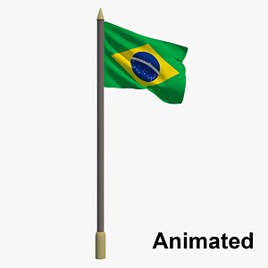 Brazilian Flag - Republic of Brazil - Animated