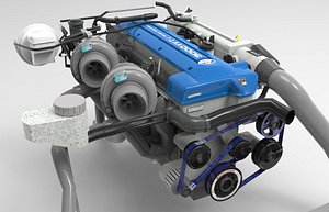engine 3 0l 2jz-gte 3D model