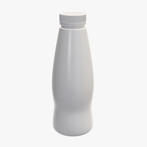 3D yoghurt bottle model
